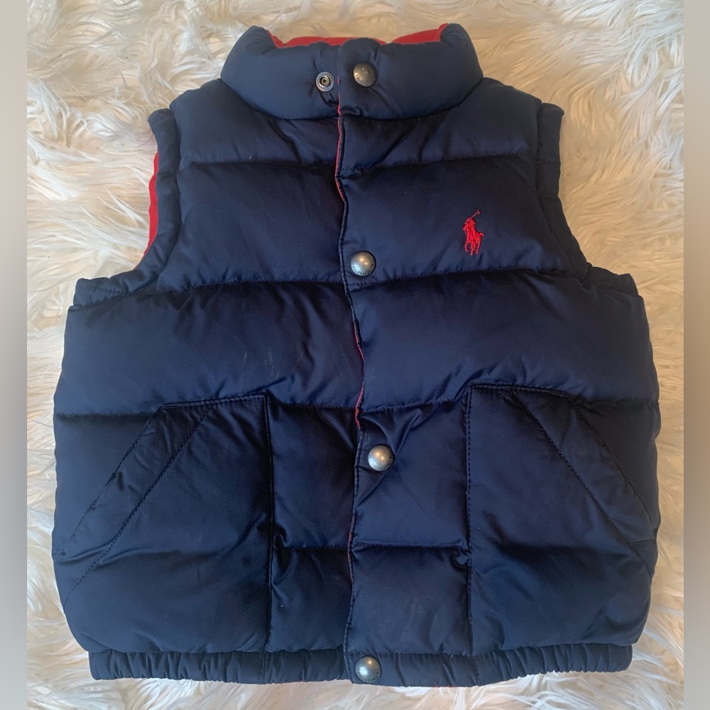 Polo by Ralph Lauren Kids Navy Vest with Red Logo